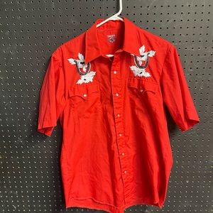 Vintage red western top, brand Chute #1